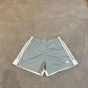 Adidas Light Gray/Blue Sports Shorts